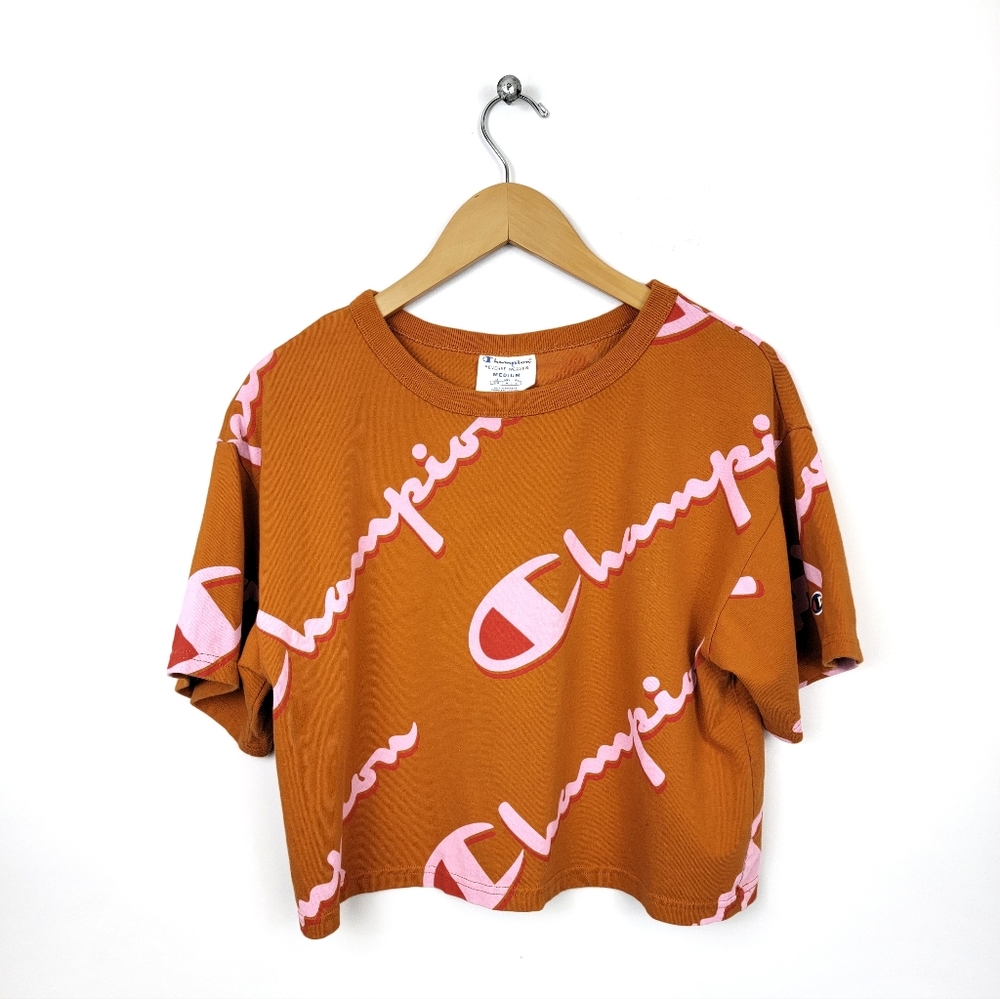 Champion Reverse Weave Logo Crop Top T-shirt